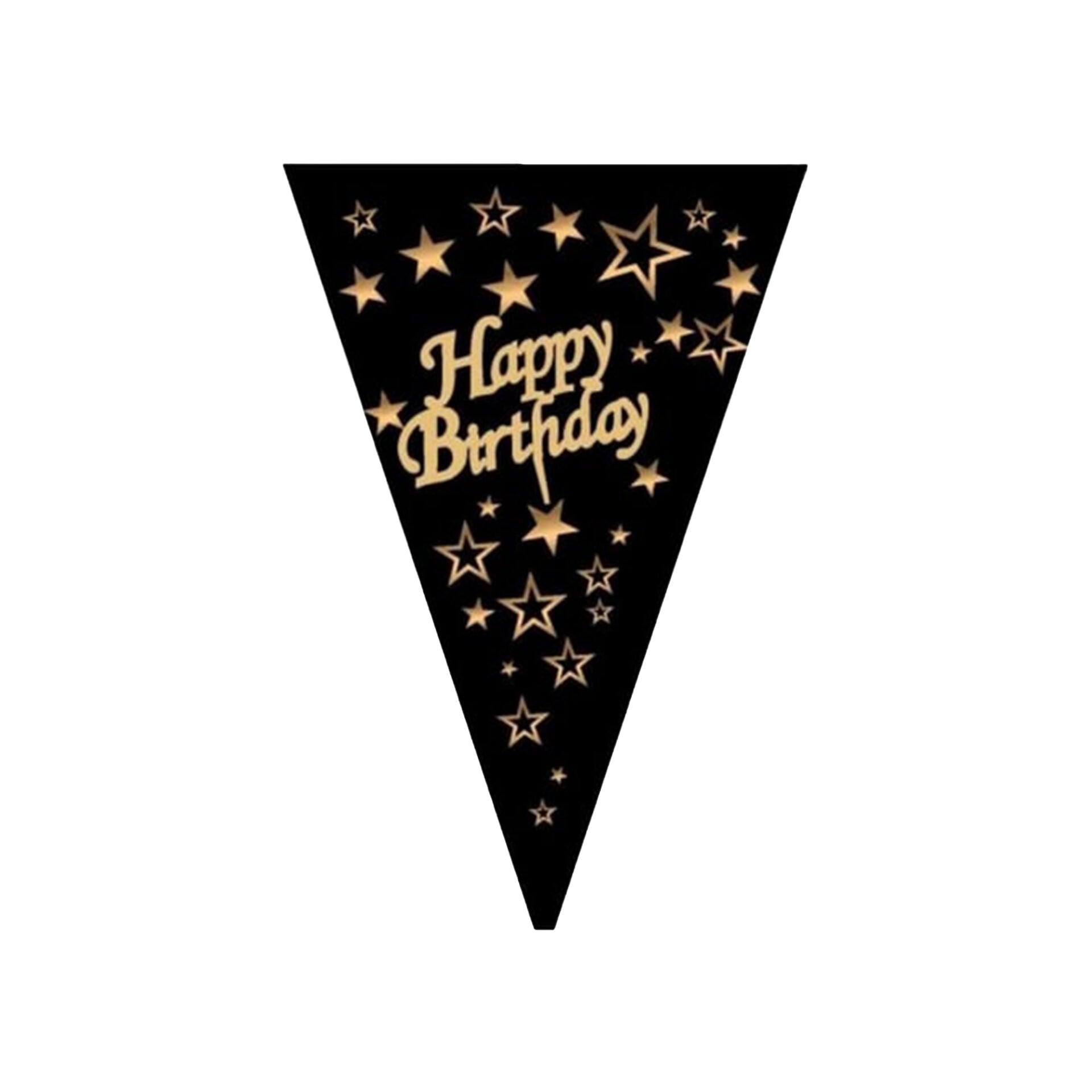 Happy Birthday Yıldızlı Flama Bayrak