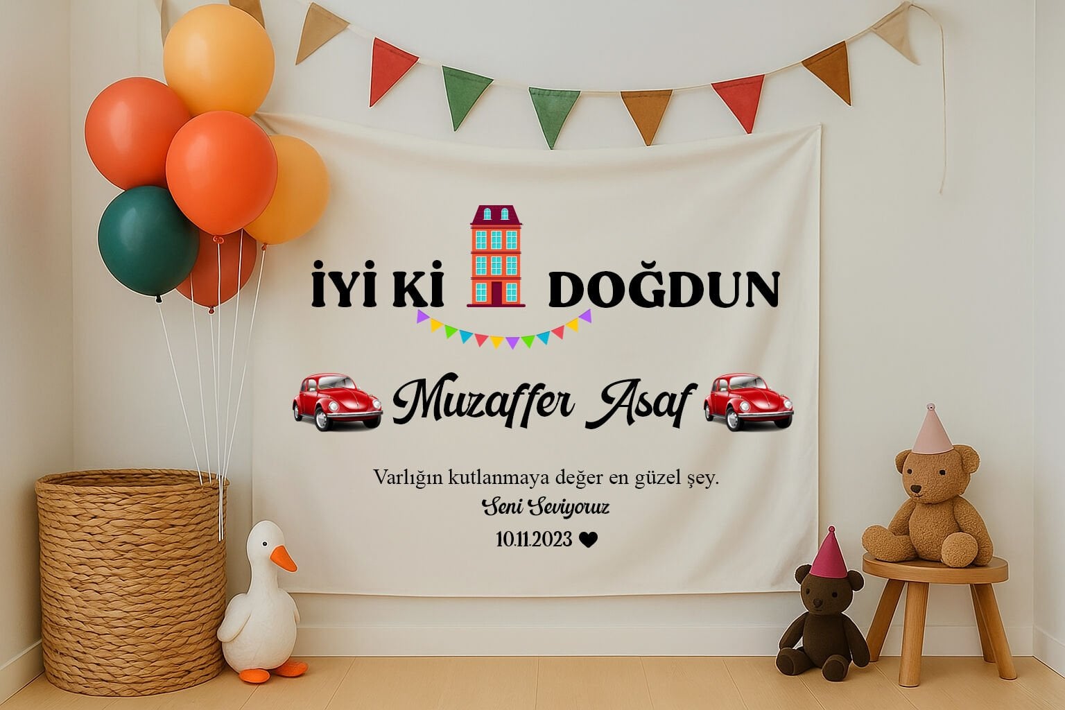 Doğum Günü Duvar Örtüsü