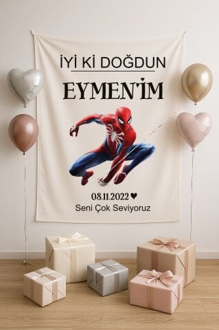 Özel Tasarım Doğum Günü Duvar Örtüsü