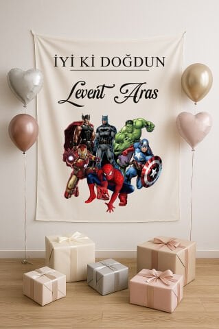 Özel Tasarım Doğum Günü Duvar Örtüsü