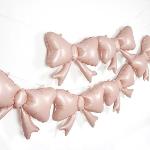 Pembe Kurdele Folyo Balon Set 55-42cm (2 adet)