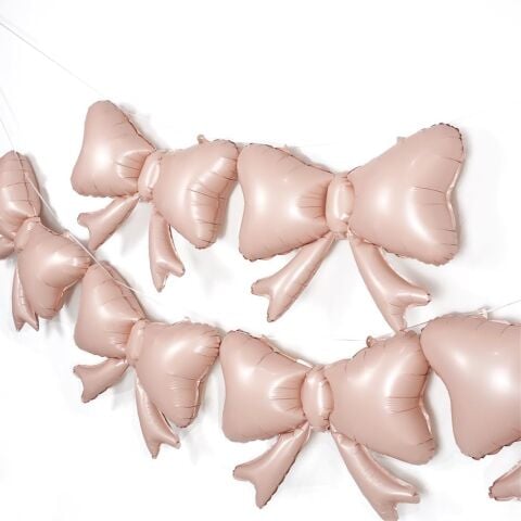 Pembe Kurdele Folyo Balon Set 55-42cm (2 adet)