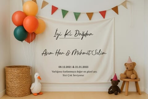 Doğum Günü Duvar Örtüsü
