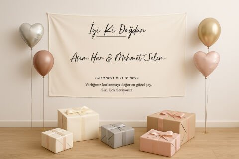 Doğum Günü Duvar Örtüsü