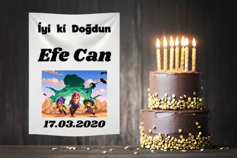 Kişiye Özel Oyun Temalı Doğum Günü Duvar Örtüsü