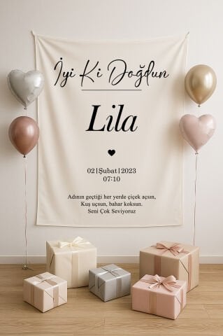 Doğum Günü Duvar Örtüsü