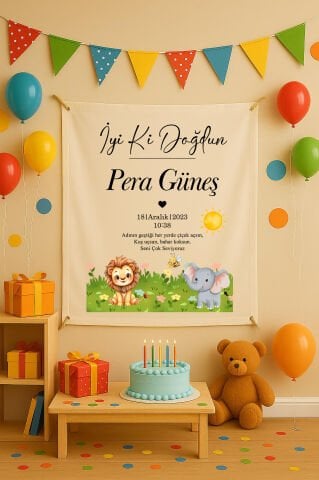 Doğum Günü Duvar Örtüsü
