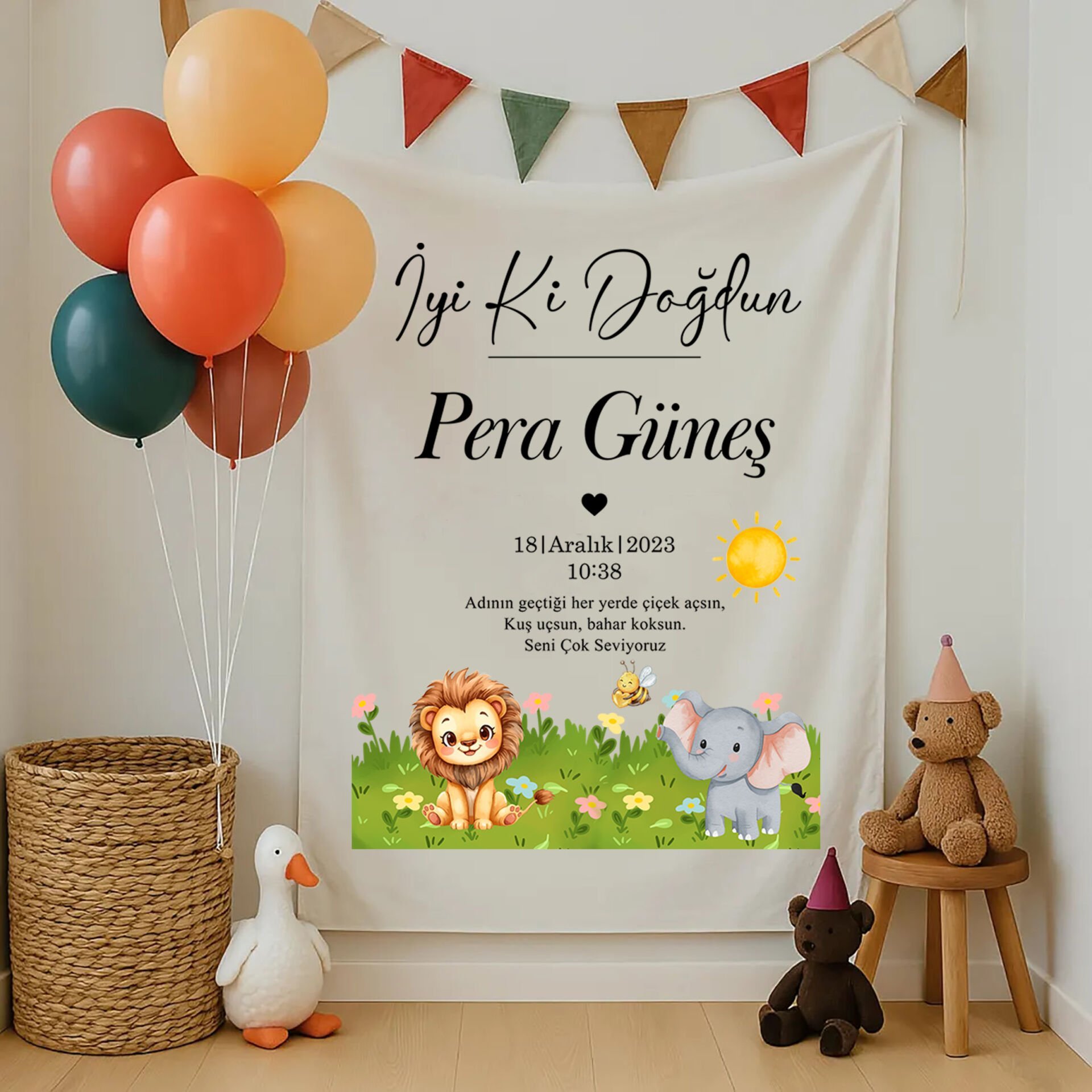 Doğum Günü Duvar Örtüsü