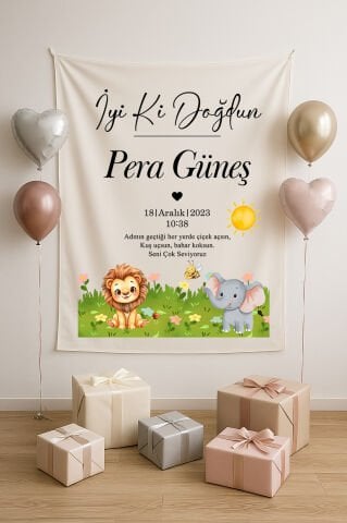 Doğum Günü Duvar Örtüsü